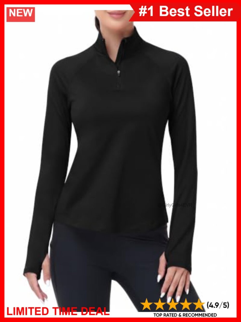 Fleece Lined Quarter Zip Pullover Long Sleeve Golf Shirt